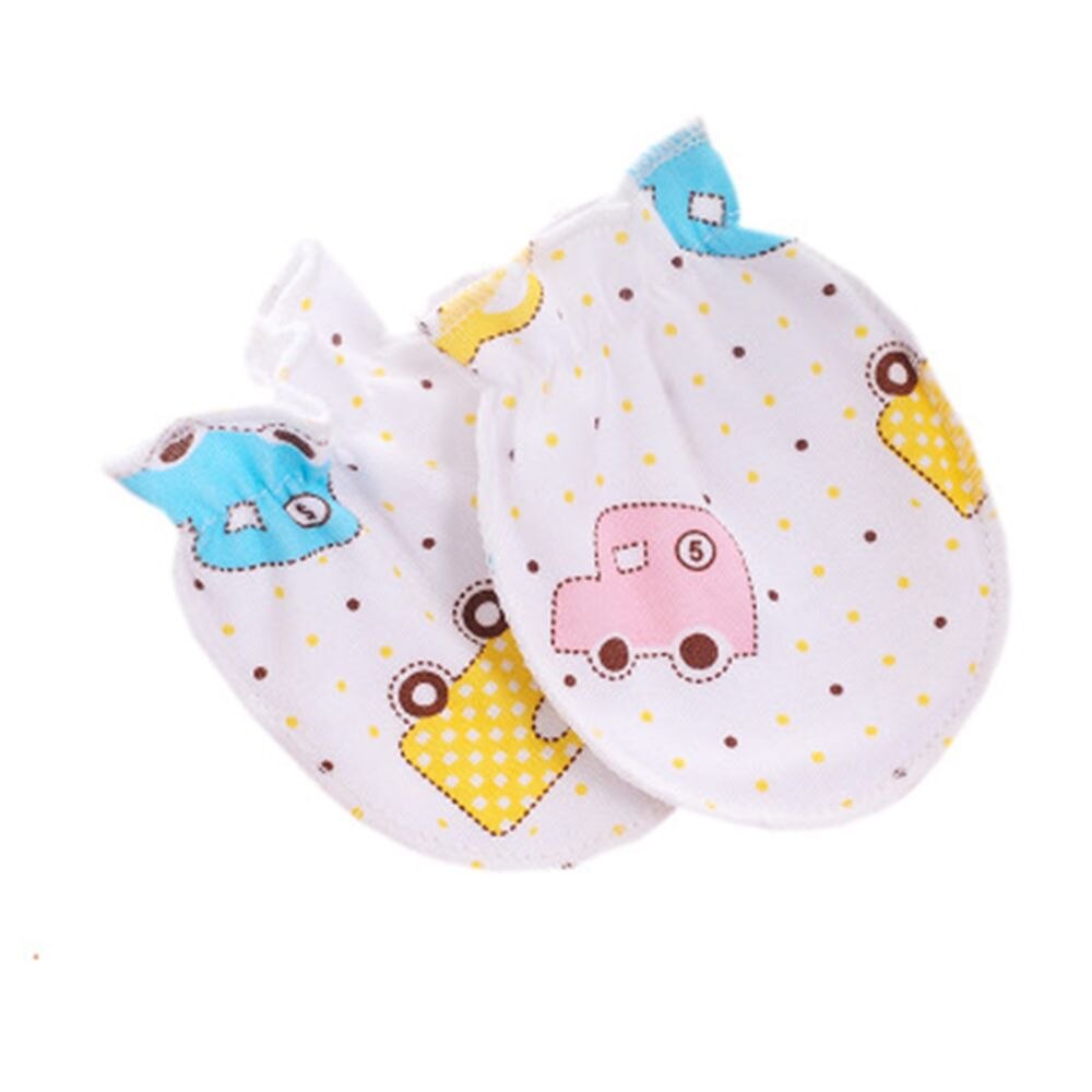 1 Pair Del Modello Del Fumetto Infantile Del Bambino Anti-Guanti Da presa di Sicurezza Per La Protezione Viso Puro Del Bambino Del Cotone Guanto