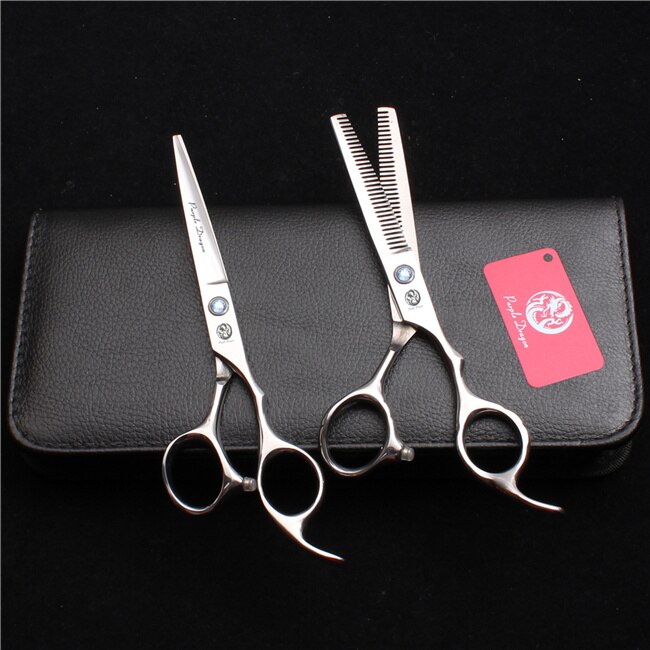 6 Inch 17Cm 440C Paarse Draak Dunner Schaar Snijden Schaar Kapper & #39S Schaar Dubbele Tanden Professionele haar Schaar: Paars