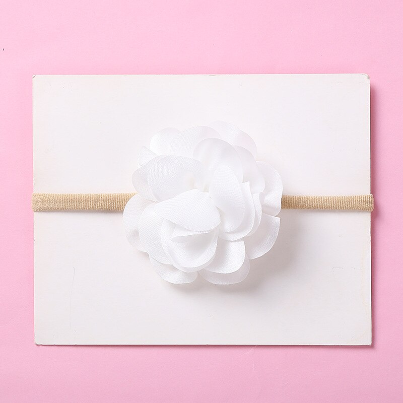 Niños sombreros bebé diadema de nailon Super suave diadema de flores para bebés accesorios para bebé accesorios de bebé niña: 10