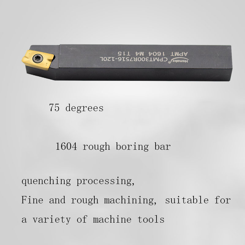 1PC Crude Boring Bar 75 Degrees Through Hole Boring Bars 1604 Forward / Reverse Knife Tool Holder Square Boring Holder