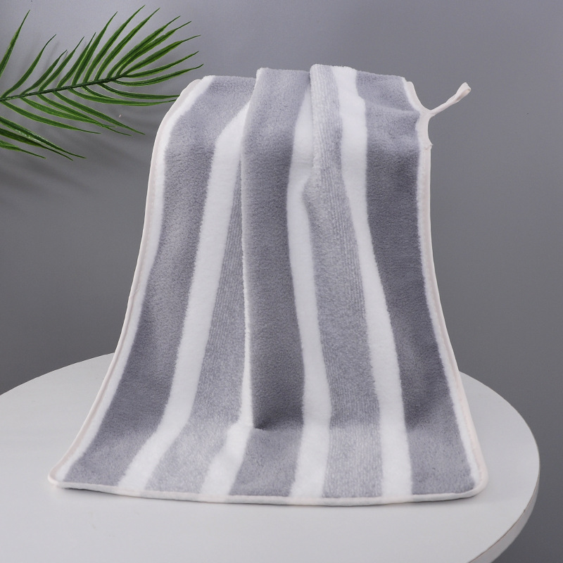 Striped Pattern Towel Set Soft Hand Towel Bath Towel Quick Drying Absorbent Towels For Bathroom: 25#