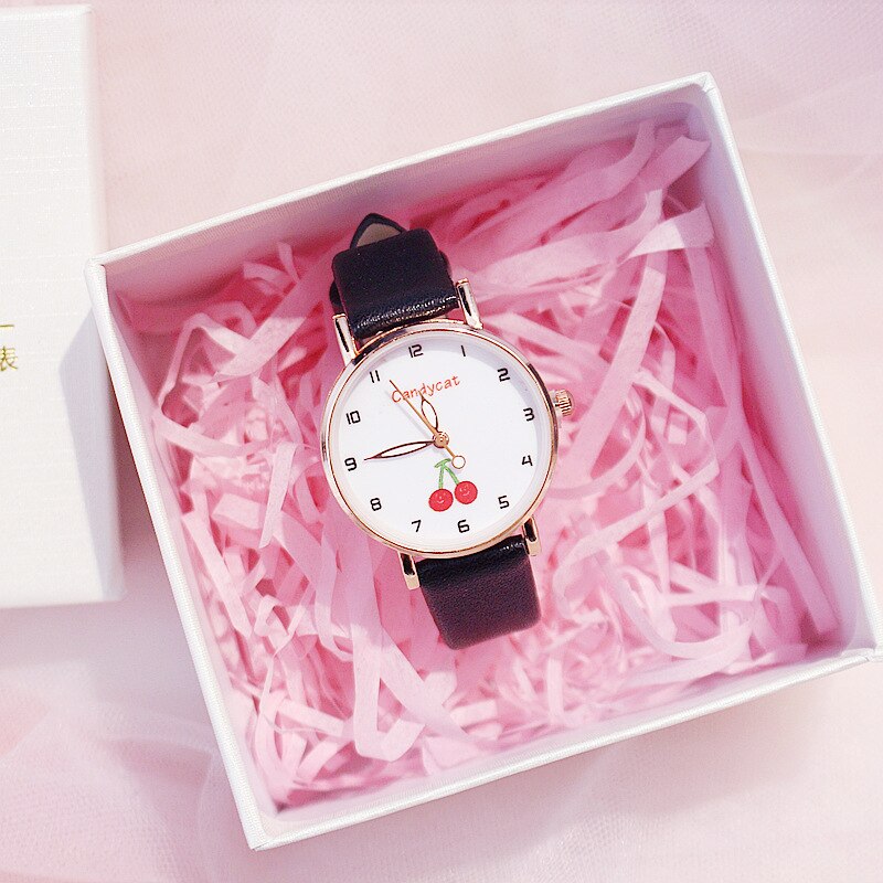 Cute Pretty Princess Style Children's Watches Kids Student Girls Quartz Leather Wristwatches Clocks Reloj часы детские