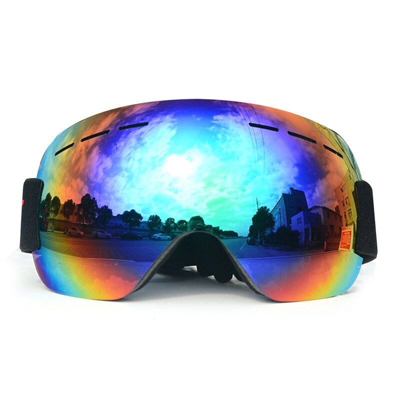 Skibril UV400 Laag Anti-fog Grote Ski Brillen Masker Ski Bril Vrouwen Mannen Snowboard: green