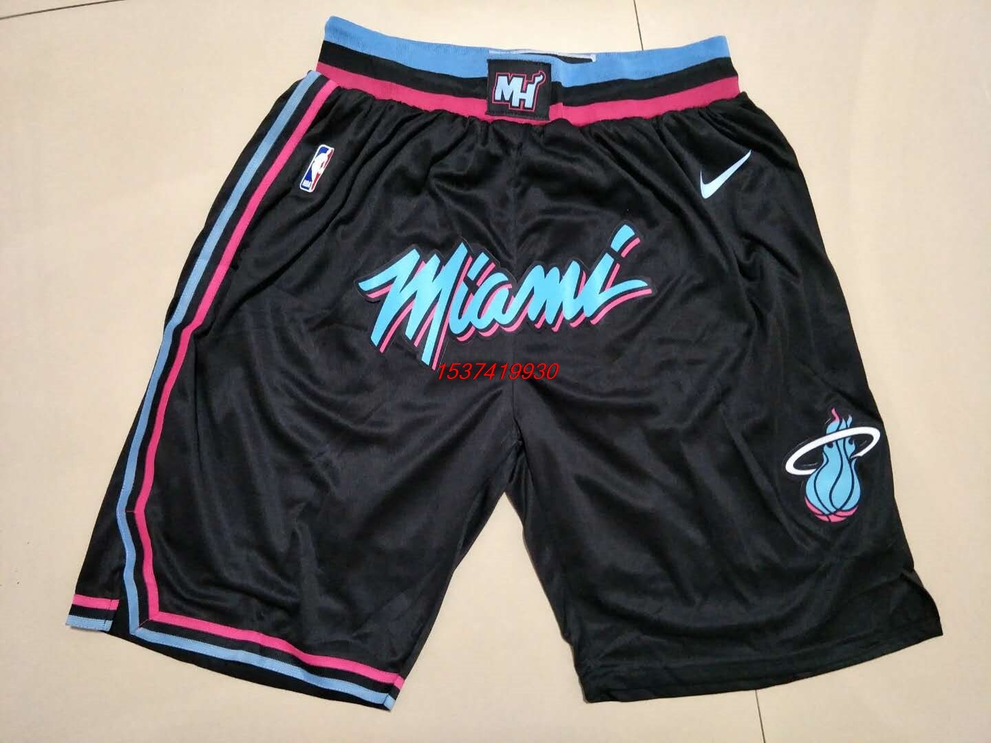 Basketball Shorts NBA Miami Heat Kurze Hosen -Presse Sport Shorts Team Logo Ausgabe Atmungsaktiv