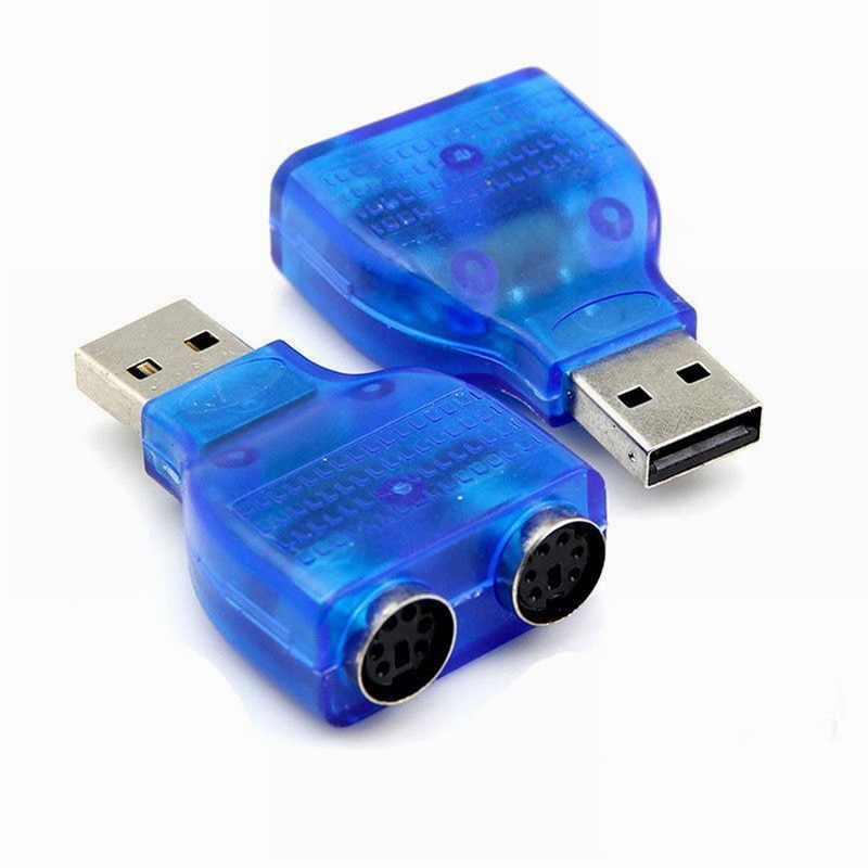 Blauw Usb Male Naar PS2 Vrouwelijke Kabel Adapter Converter Gebruik Voor Toetsenbord Muis MAL999