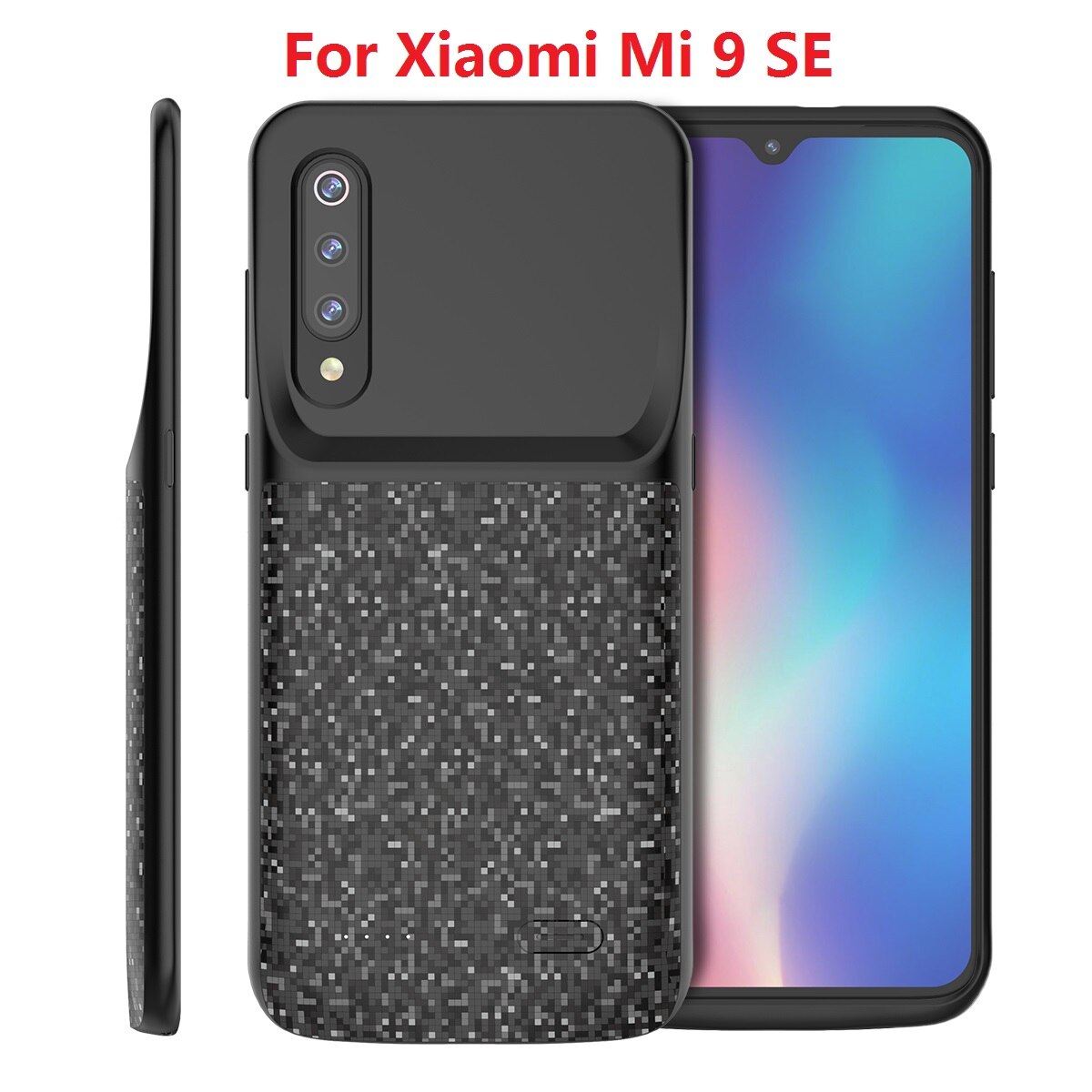Für Xiao mi mi 9 mi 9 SE Batterie Ladegerät Fall 4700mAh Externen Slim Power Wiederaufladbare Zurück Abdeckung Für xiao mi mi 9 Batterie Fall: MI 9 SE Black
