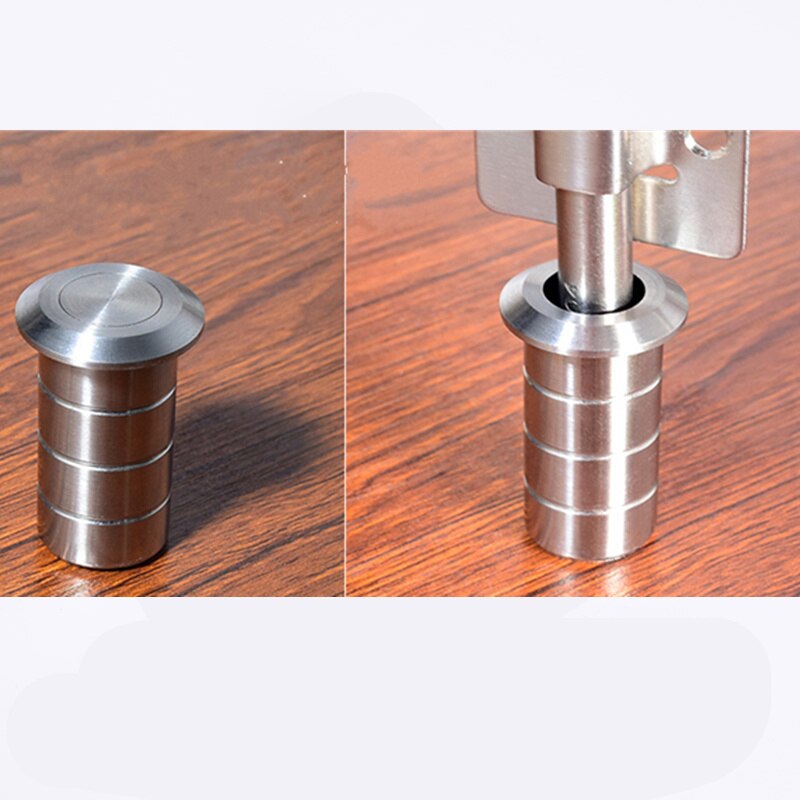 Pestillo de puerta de acero inoxidable de 6 pulgadas, tornillo cilíndrico de cerradura deslizante con orificio para el suelo, tapa antipolvo, pestillo de ventana y puerta de seguridad, Hardware de cerrojo
