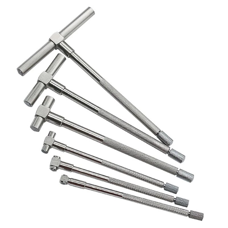 6Pcs Set Telescopic Gauge Set Micrometer Measurement Bore Engineers Kit 8-150mm Hardened Tool Steel Precision Telescoping Gage
