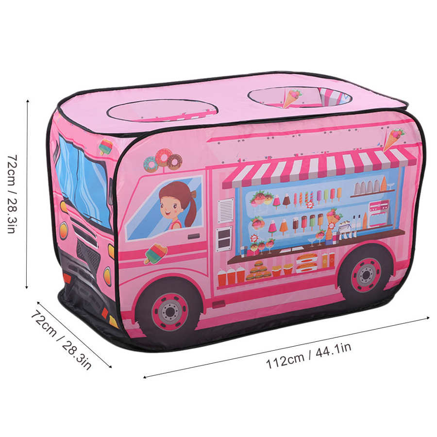 Kids Children Tent Popup Play Tent Toy Outdoor Foldable Playhouse Fire Truck Police Car Game House Bus Tent Indoor Outdoor Game