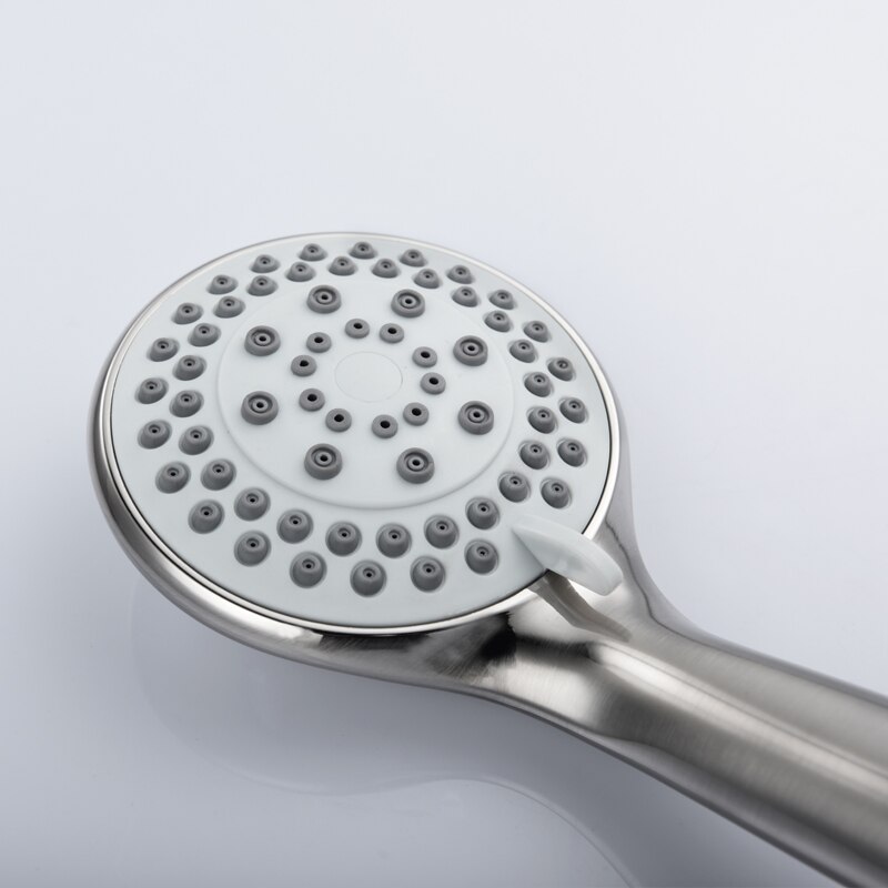 5 Functions Hand Held Shower Head Brushed Nickel Shower Set With Hose Wall Mounted Shower Set