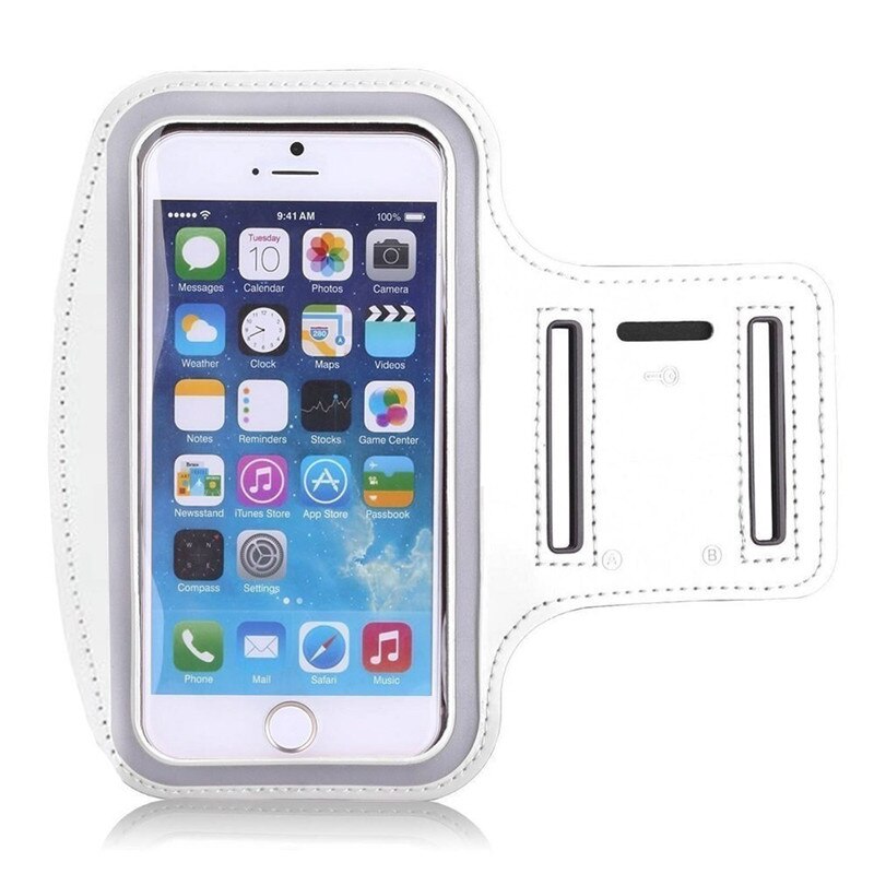Xsmax Telefoon Armband Voor Iphone Xs Max Apple 6.5 "Sporttas Running Arm Band Outdoor Riem Cover Sport Waterdicht case: WHITE