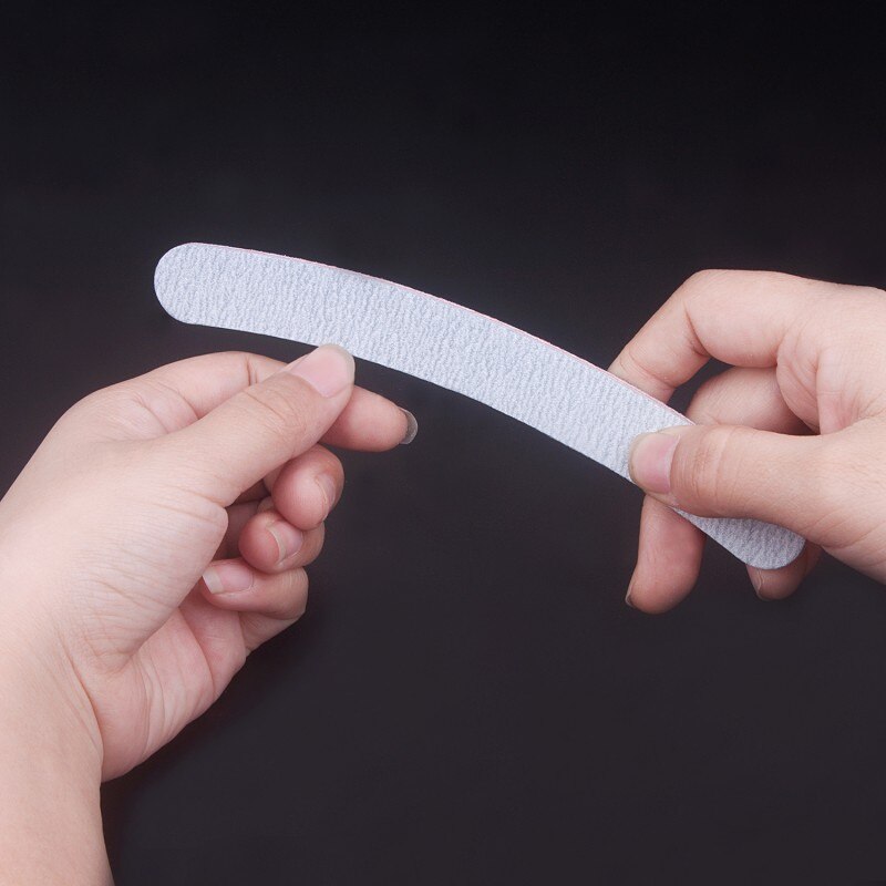 5 limas multiforma lima de uñas Lima bloque de tope de lijado de doble cara, lima de uñas gris para herramientas de manicura de pulido de gel UV