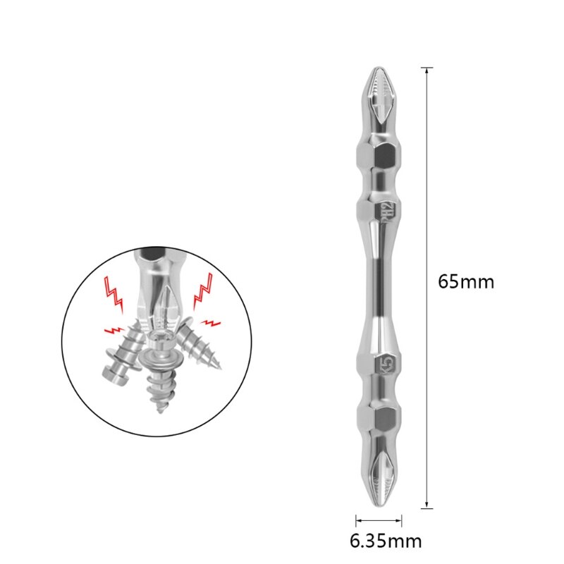 High Hardness Double Head Cross Screwdriver for DIY Work Friends and Family Ideal Screwdriver for Narrow Areas