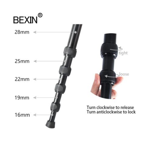 BEXIN travel camera phone support rod Walk stick leggero portatile flessibile unipod dslr videocamera monopiede per Canon Nikon