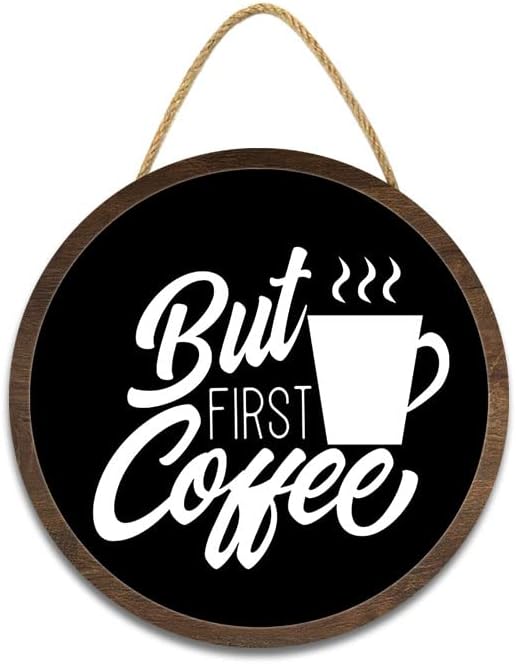Kaffeeschilder, Dekor für Kaffeebar, Holz, Bauernhaus, Wandschild, Dekor für Küche, Zuhause, Büro, Café, Kaffeestation, Einweihungsgeschenk: 30x30 cm / Licht Rosa