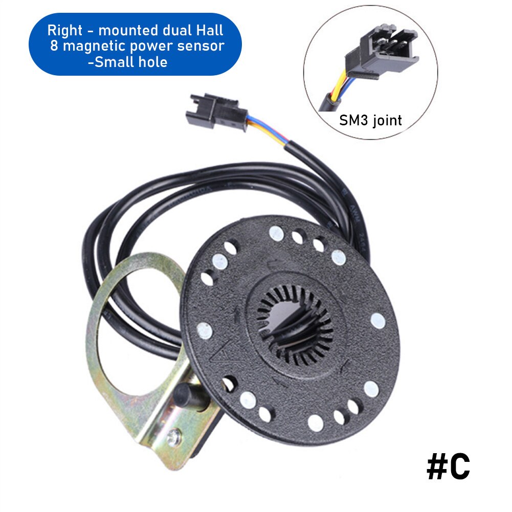 Enkele Dubbele Hal Snelheidssensor E-Bike Elektrische Fiets 5/8/12 Magneet Split Schijf Pedaal Assistent Sensor Pas systeem Diy Deel: C