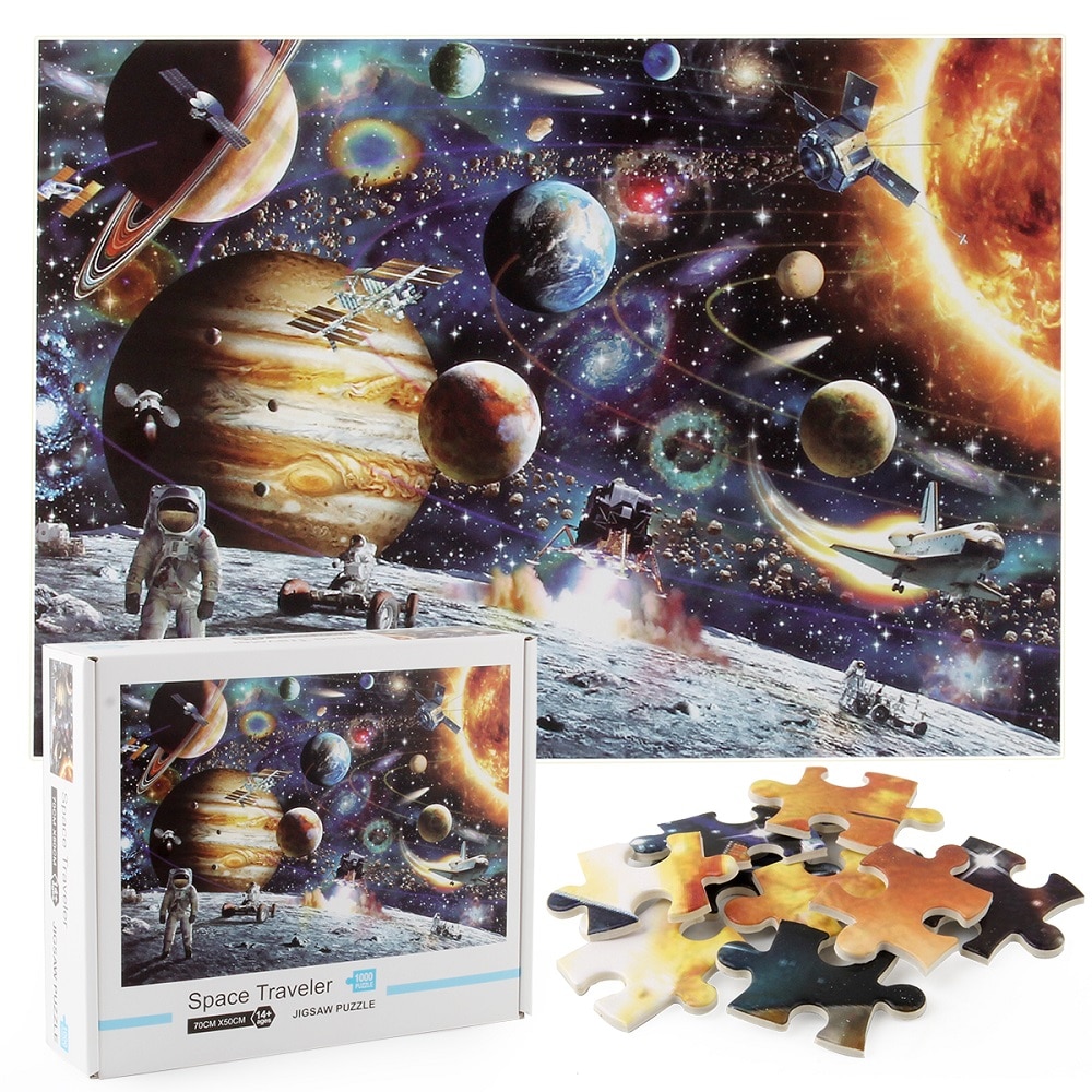 Space Puzzle 1000 Piece Jigsaw Puzzle Kids Adult – Planets in Space Jigsaw Puzzle