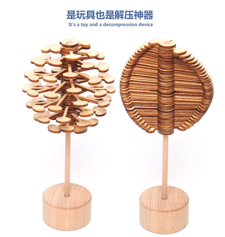 Creativity Helicone Rotating Lollipop Wooden Educational Toys For Children Adult Home Office Stress Relief Decoration Toy