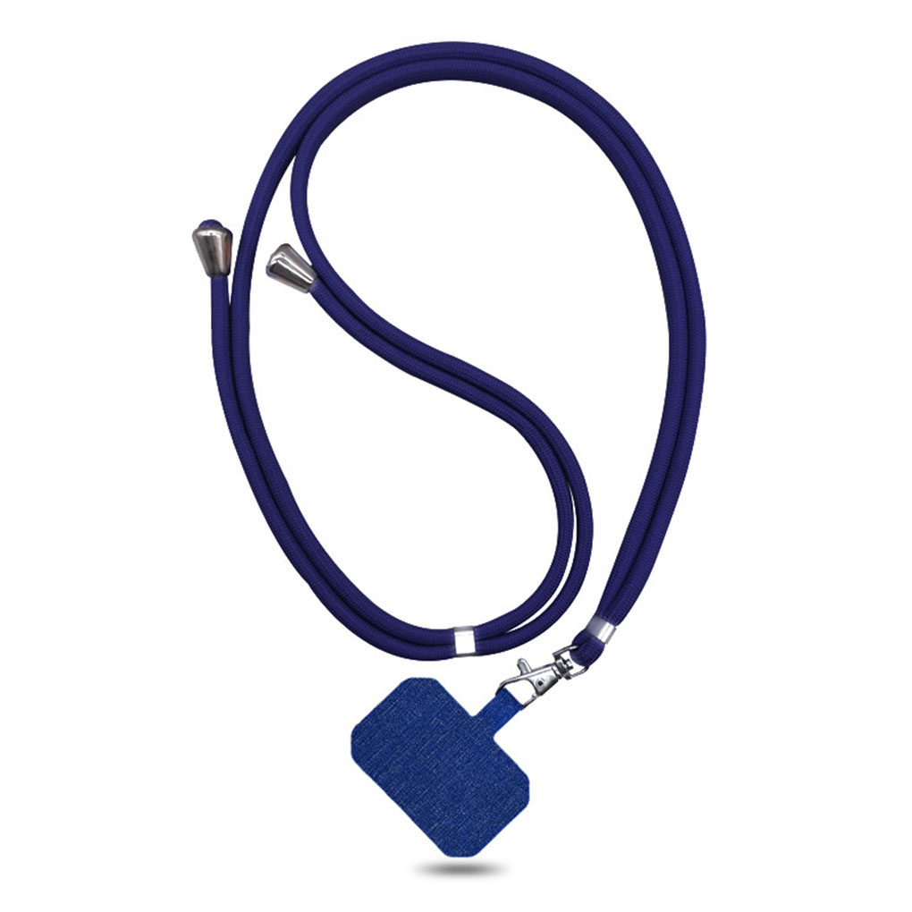 Cordón de teléfono Cordón universal para teléfono celular con correa de nailon ajustable para el cuello para iPhone 14 13 12 Pro X XR 8 7 Plus cuerda colgante: Plata / Gris