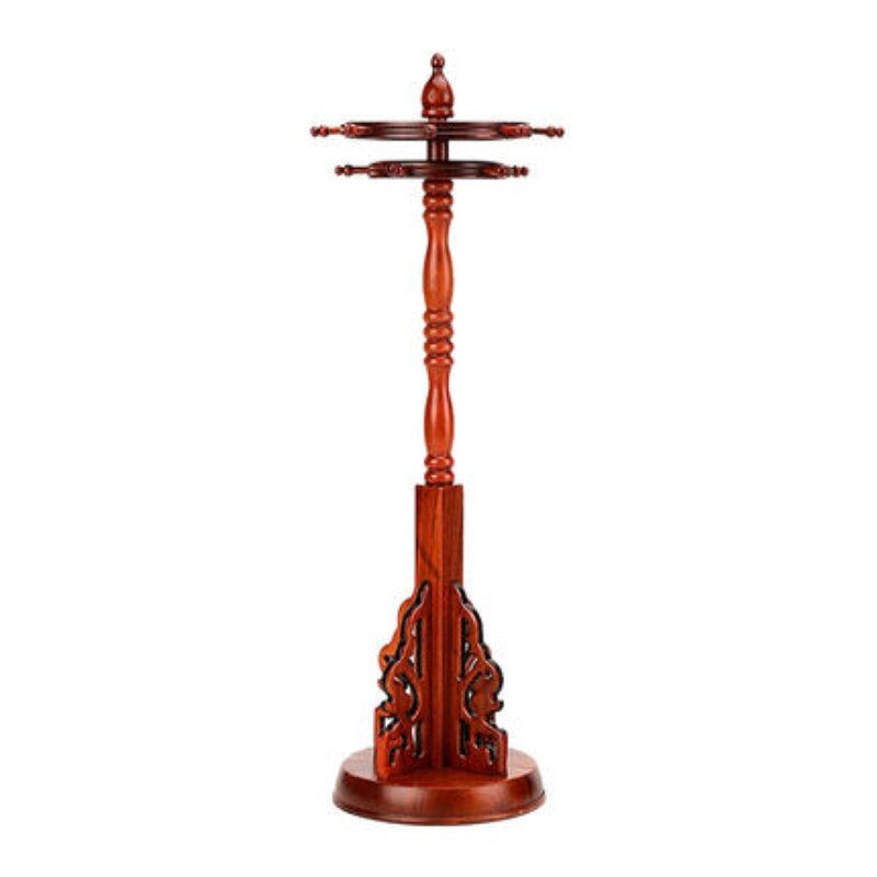 Rotating Disc Calligraphy Brush Holder Solid Wood Pen Holder 11 Hangers Traditional Calligraphy Chinese Ink Painting Brush Stand