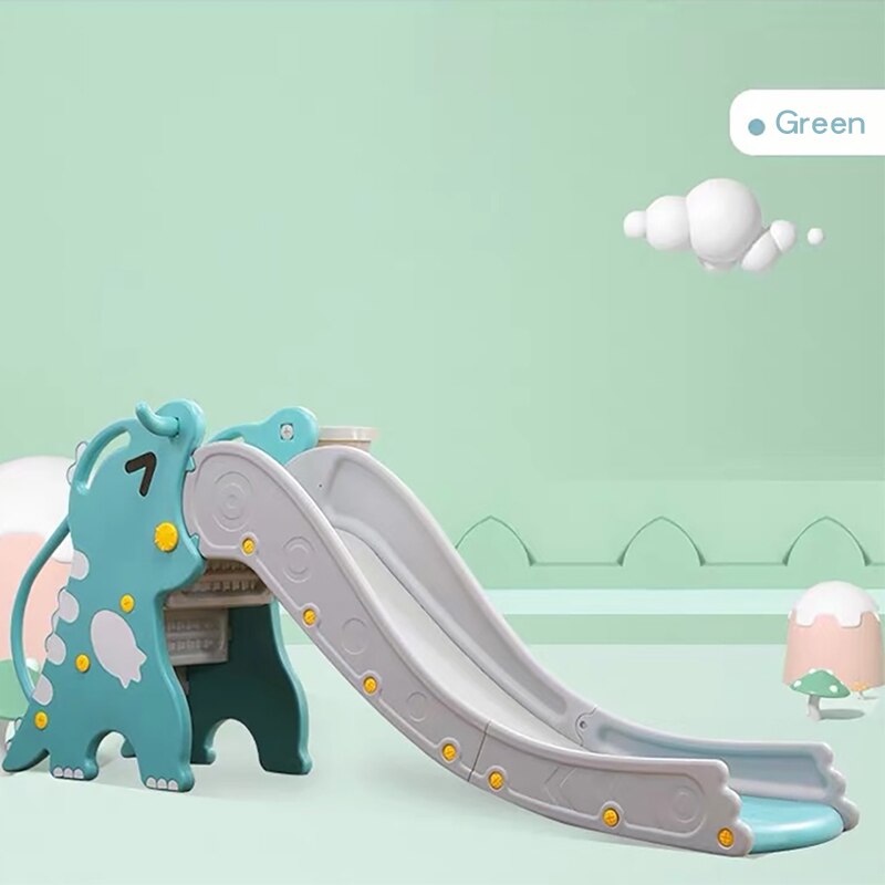 Baby Glijbaan Indoor Kleine Speeltuin Met Basketbal Doos Lange Verdikte Multifunctionele Leuke Draak Glijbaan Voor Kinderen N01