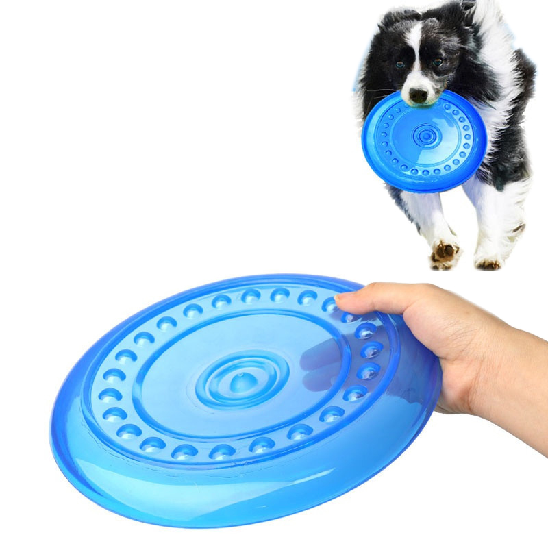 Grappige zachte rubberen hond vliegende schijven schotel speelgoed kleine middelgrote grote hond puppy agile training speelgoed bijtbestendige vliegende schijf