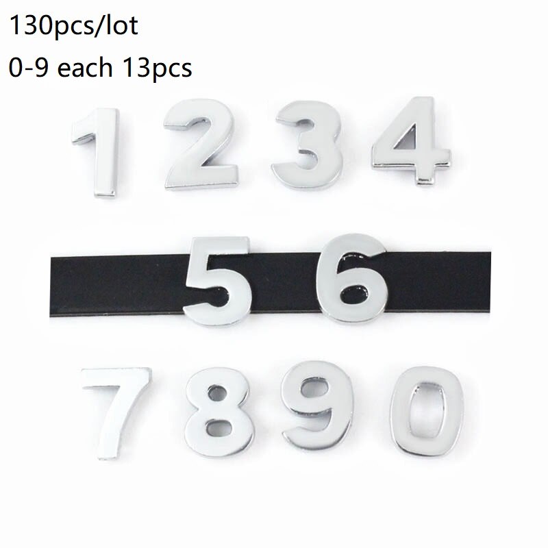 130 stuks/partij 8mm az strass schuifletters schuifbedels diy accessoires geschikt voor 8mm polsbandjes voor huisdierenhalsbanden: Gewone getallen
