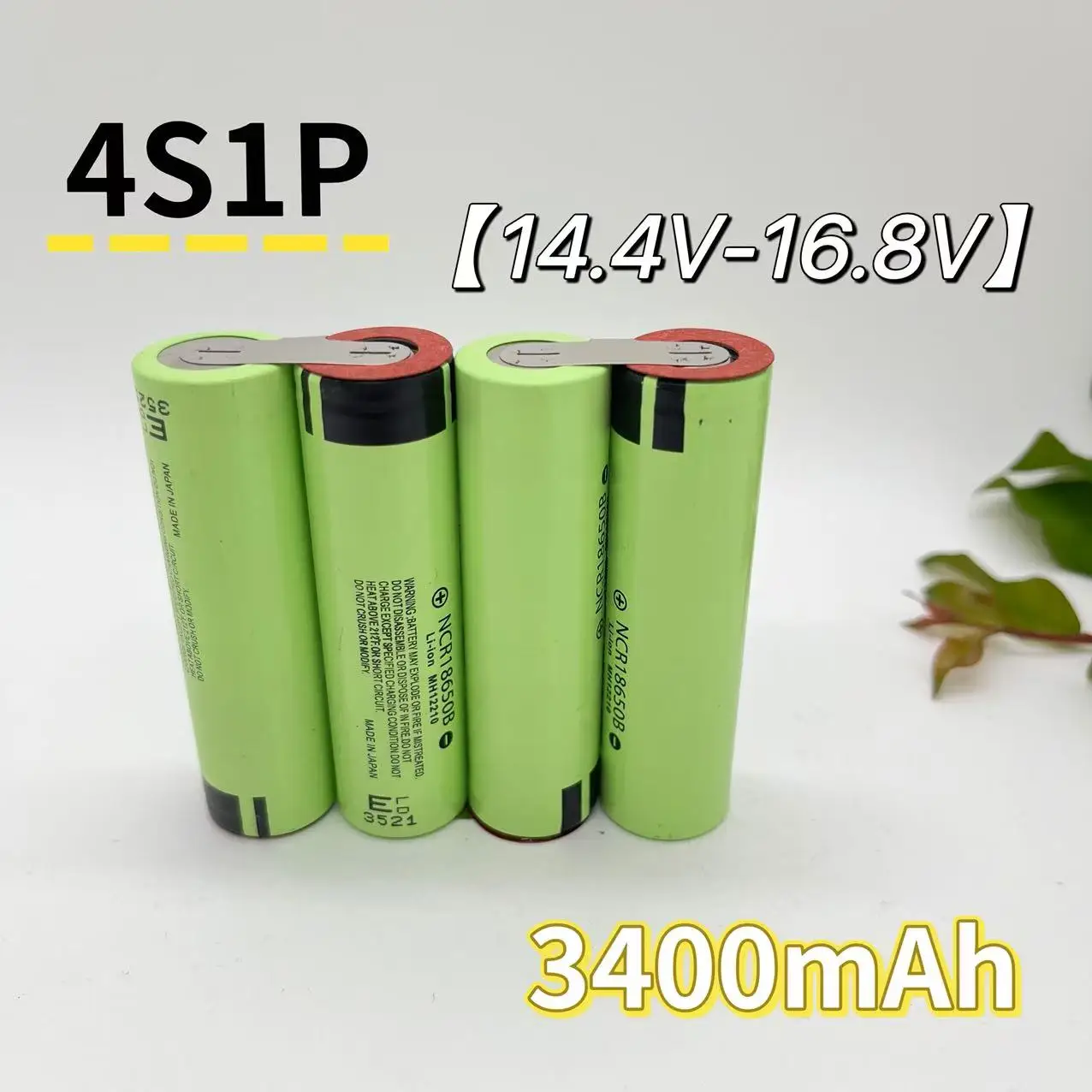 Batería de iones de litio NCR18650-34B 2S1P/2S2P/3S1P/3S2P/4S1P/4S2P/5S1P/5S2P/6S1P/6S2P 7,2 V-25,2 V 3,4/6,8 Ah paquete de batería para destornillador: Azul cielo