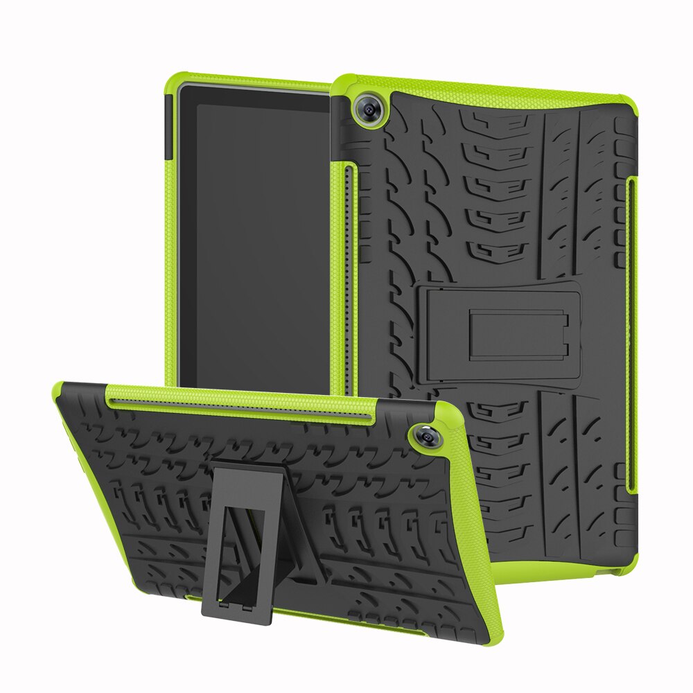 Silicon Stand Holder Hybrid Armor Case for Huawei MediaPad M5 10 10.8 inch CMR-AL09 CMR-W09 M5 10 Pro Cover Coque Capa Funda #S: green