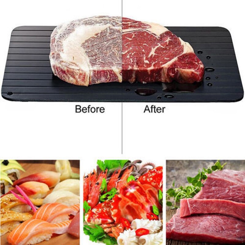 Fast Defrosting Tray Meat Defrosting Mat Pad Rapid Natural Thawing Plate No Heating Defrost Trays Frozen Meat Chicken Non-stick