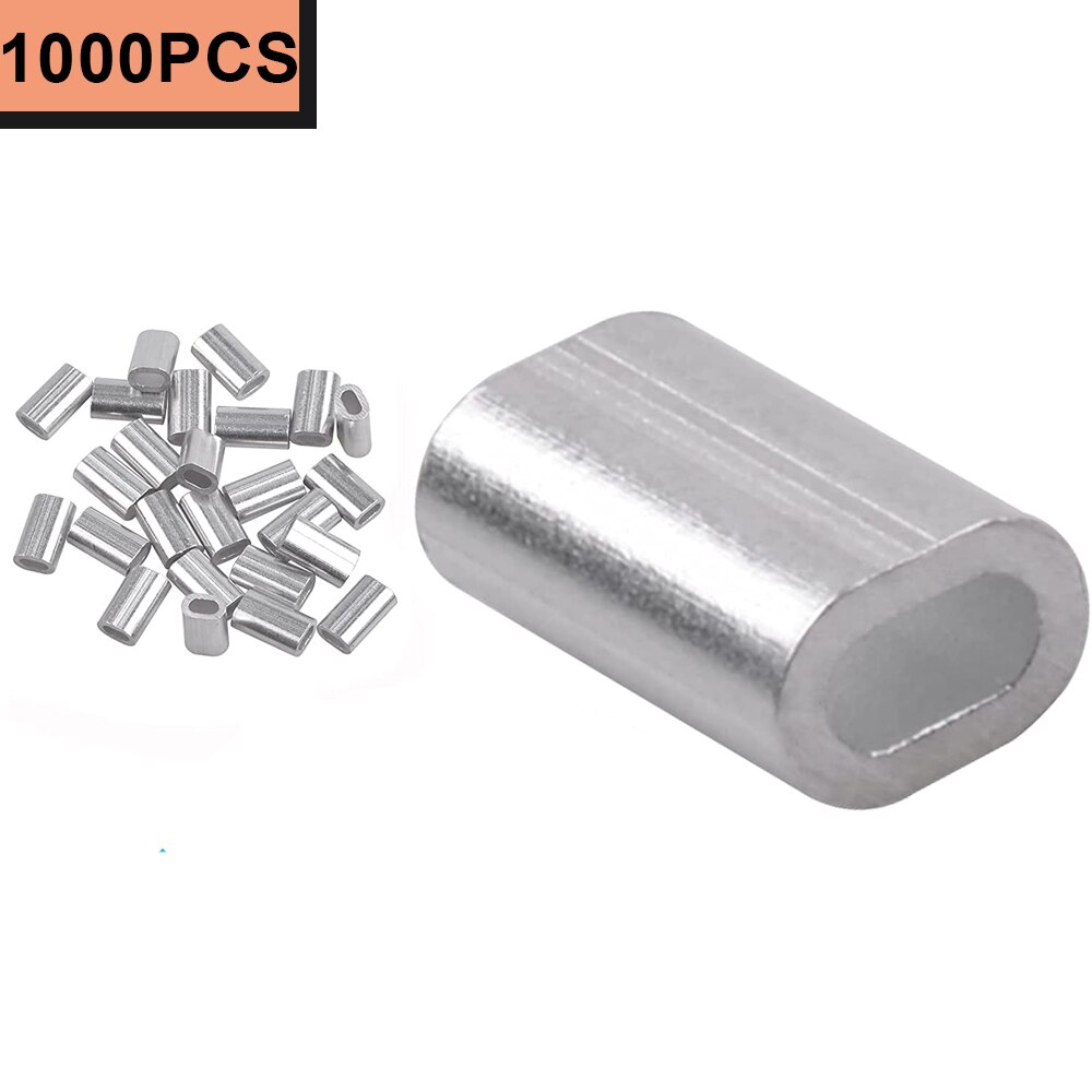 1000 Manchons à Sertir En Aluminium – Double Trou – Pour Fil De Pêche Et Monofilament – Plusieurs Tailles