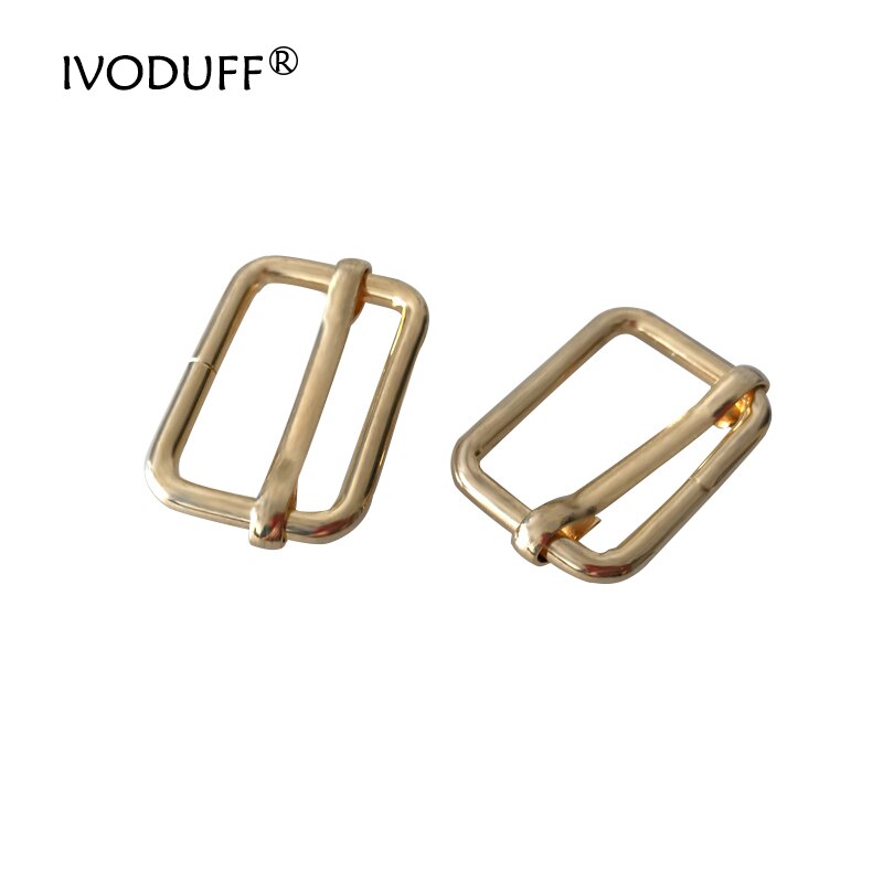 Gold Color Slider Buckle For DIY Bags, Metal Heavy Duty Leather Bag Strap Belt