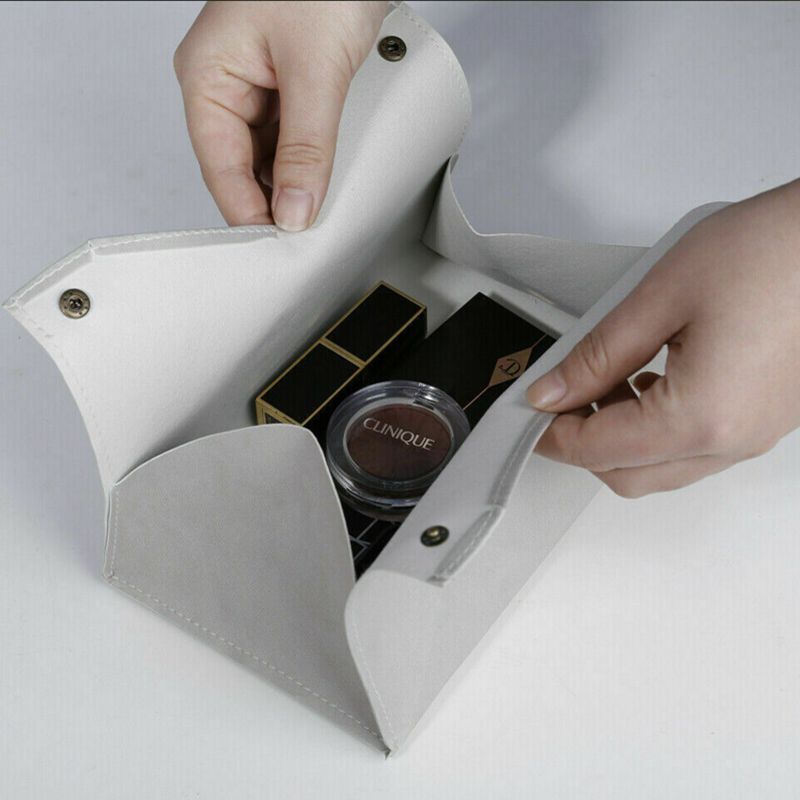 1 Pc Lederen Tissue Box Dispenser Papier Opbergzakken Houder Servet Organizer