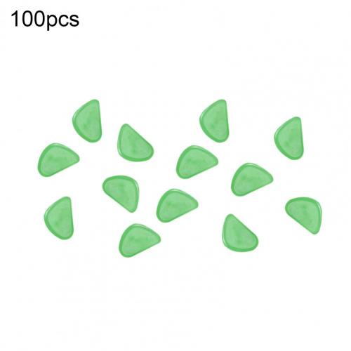 100Pcs Luminous Pebbles Eco-friendly Warm Light Resin Glow in the Dark Pebbles for Home: Grass  Green