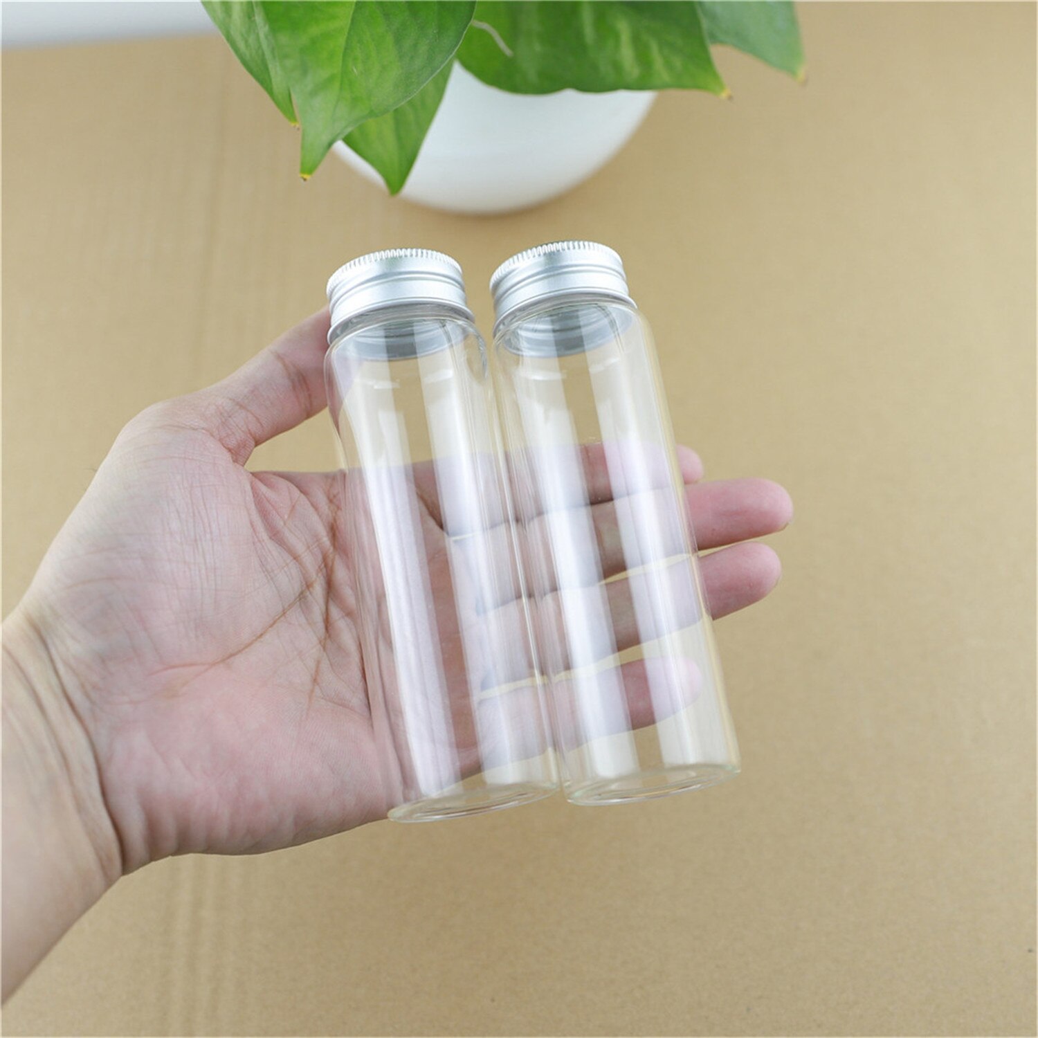 12 pz/lotto 37 * 120mm100ml bottiglia di vetro provetta vasetti di vetro bottiglie DECORATIVE vetro spezie stoccaggio vasetti fai da te contenitori