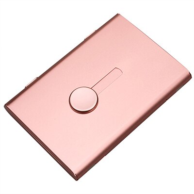 Automatic Pop UP Business Cards Holder Slide Out Business Card Case Lightweight Name Card Holder for Men and Women: Rose Gold