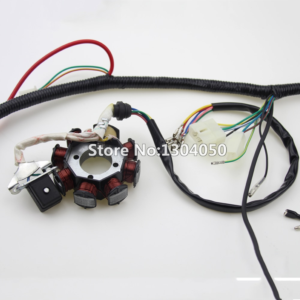 150 200cc 250cc 300cc ATV QUAD Full Electrics Wiring Harness Rectifier CDI COIL D8EA solenoid rectifier Zongshen Loncin