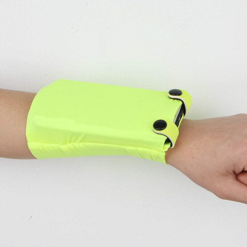 Armbånd telefon etui på hånden sport armbånd egnet til 7 inche mobil bevægelse telefon armbånd taske til iphone max xiaomi huawei: Grøn