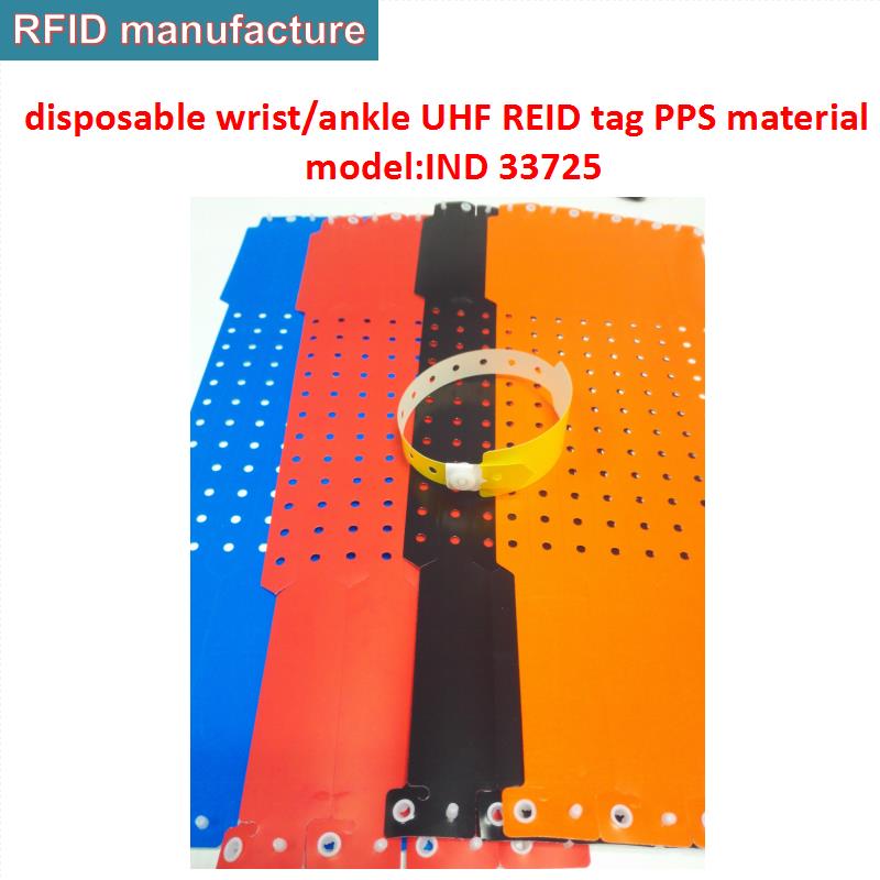uhf rfid tag Impinj Monza R6 PPS Waterproof Proximity Smart Card wrist ankle bracelet ID card in running race hospital personnel