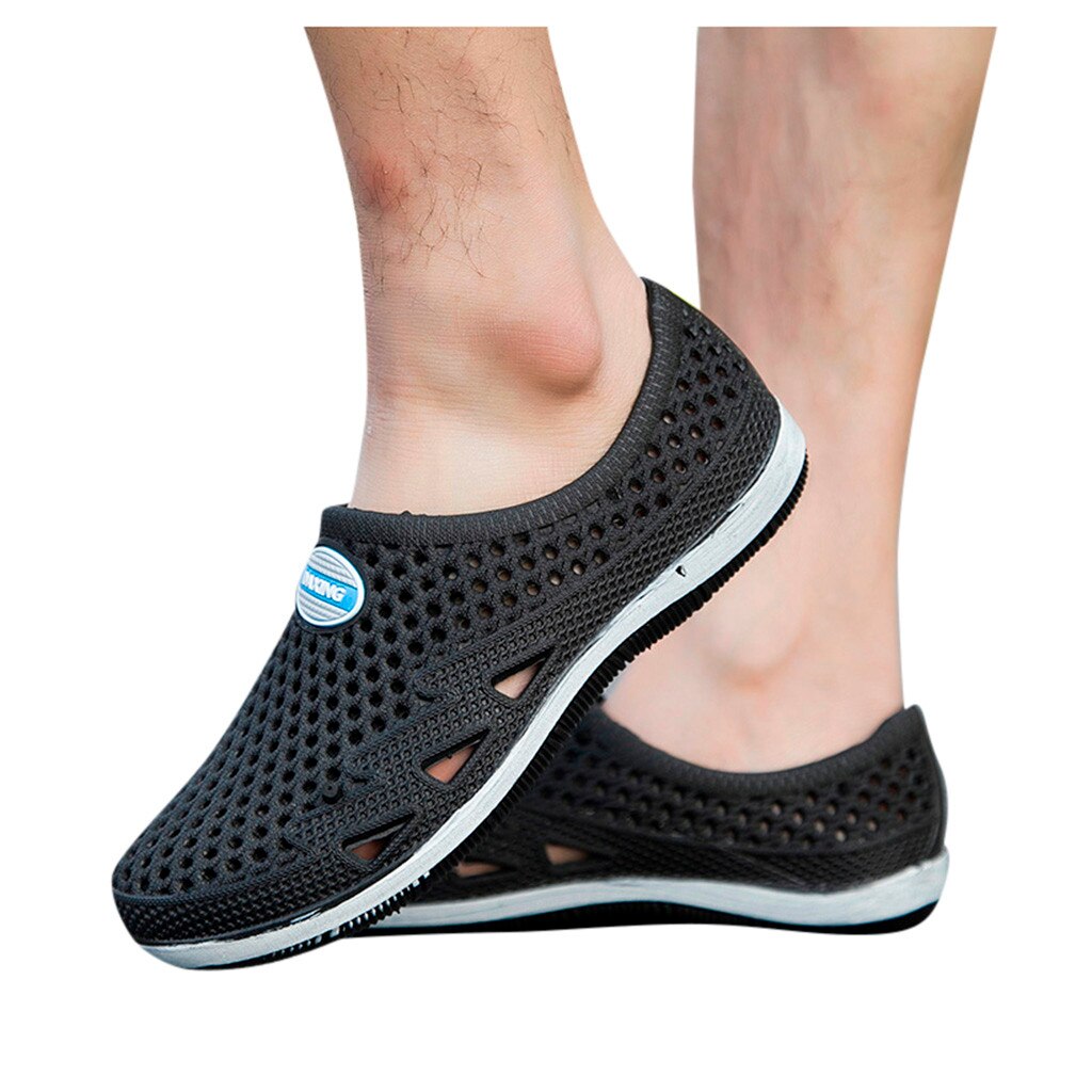 SAGACE Hole Shoes Men Casual Rubber Clogs For Men Sandals Summer Slides Swimming Beach Non-slip Breathable Hole Shoes