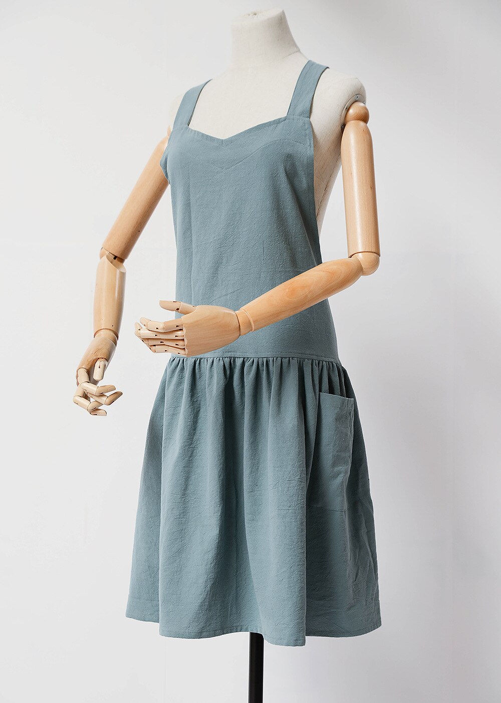 Tablier de cuisine pour femme, gilet anti-salissure, Blouse de travail pour adulte, Logo: green