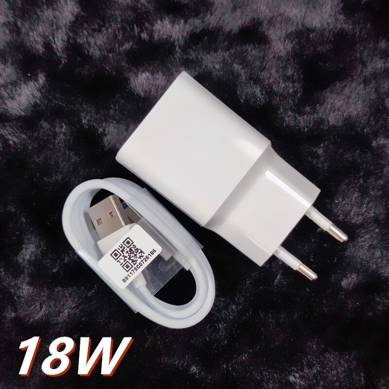 XiaoMi-cargador inalámbrico Original, almohadilla de carga rápida Qi 9V 2A para Mi 10 9 Mix 3 2s para Iphone X Xr, 18W: EU charger cable