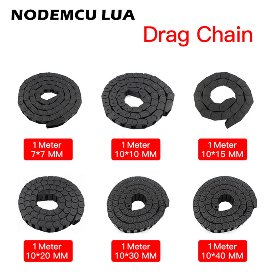 7 x 15mm 7*15mm 7 x 7 10 x 20 30 40 mm l1000mm kabeldragkabeltrådholder med endekontakter til cnc-maskinverktøy