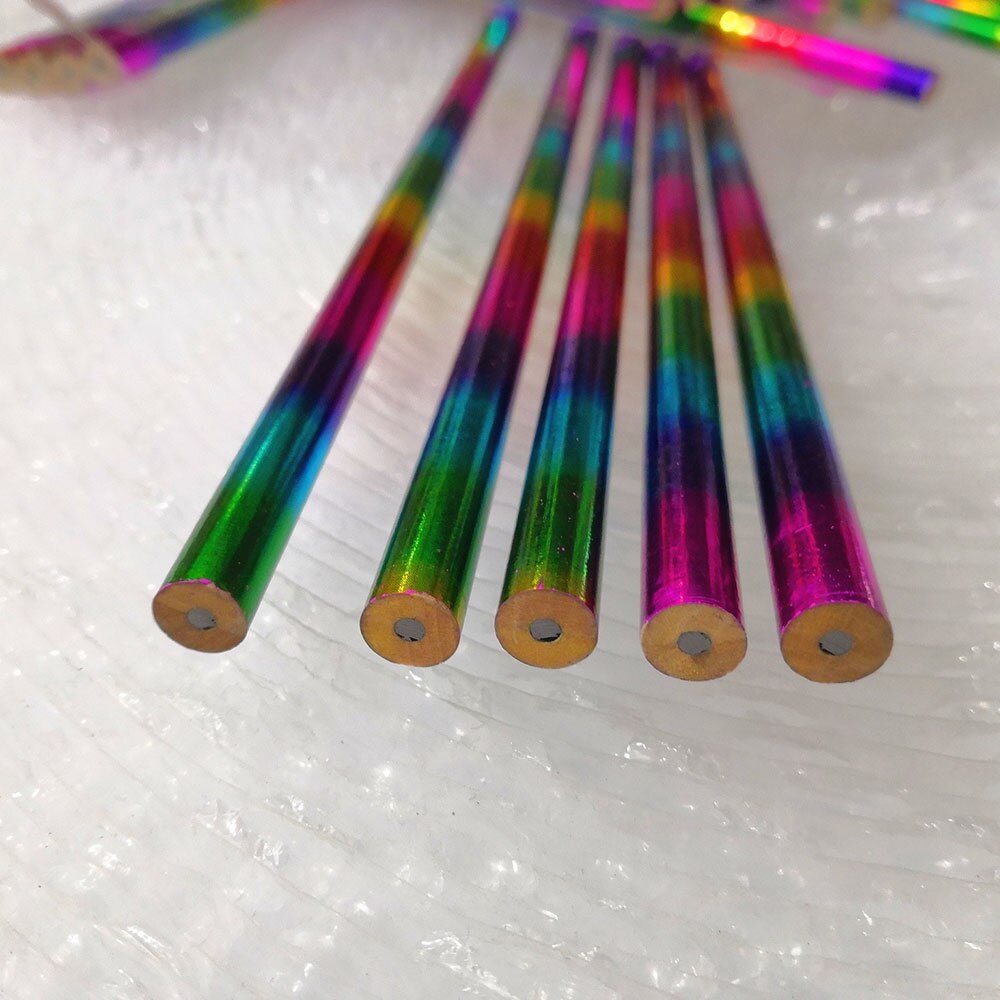 12Pcs Rainbow Pencil Wood Environmental protection Pencil Bright color Appearance Pencil school office writing Pencil