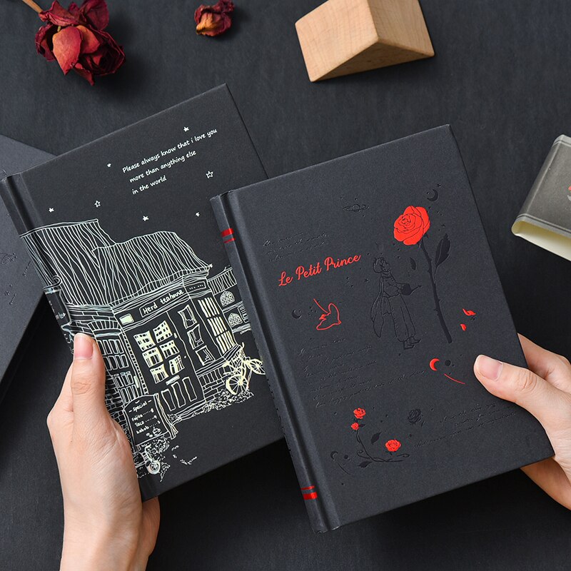 Hard Cover Black Card Journal Plain Notebook