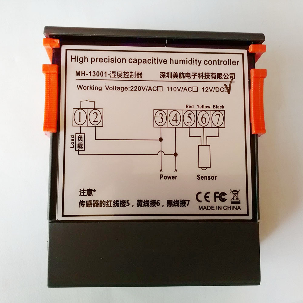 LHLL- 10A 12V Mini digital Controller air humidity sensor measuring range 1% ~ 99%