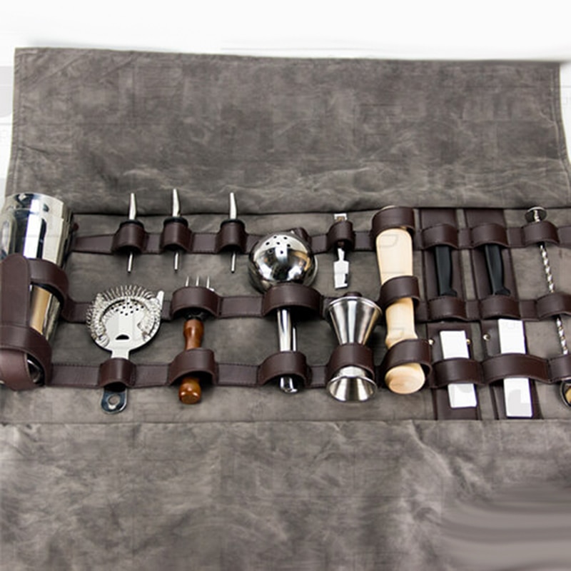 Freies Barkeeper rollen hoch Bausatz Tasche Barmann Tasche Mixology Tasche Barmann Dienstprogramm Tasche Barware rollen hoch