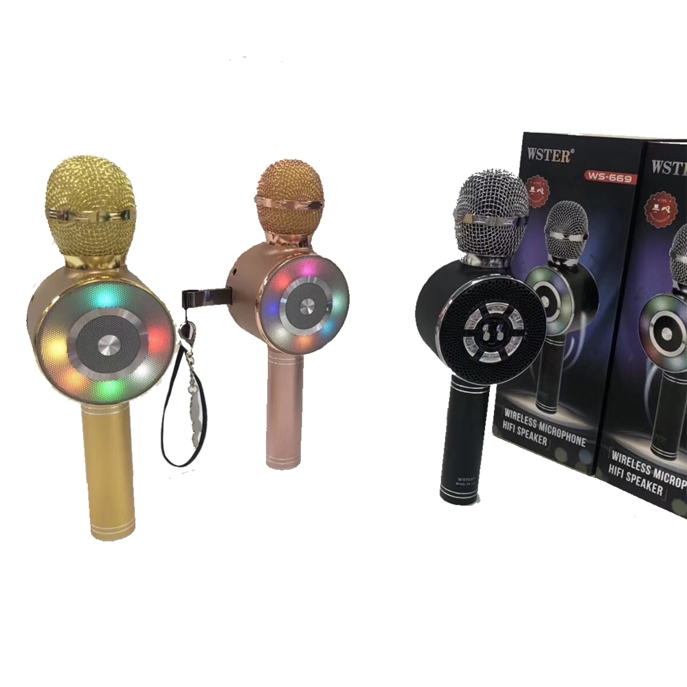 Bluetooth Wireless Microphone Karaoke Microphone Speaker Handheld Music Player MIC Singing Recorder KTV Microphone