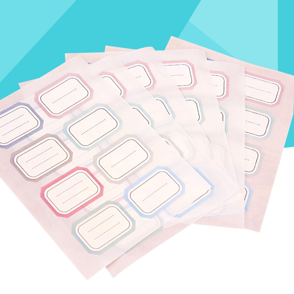 1 Pack 6 Sheets Self-Adhesive Name Tags Plain Name... – Grandado