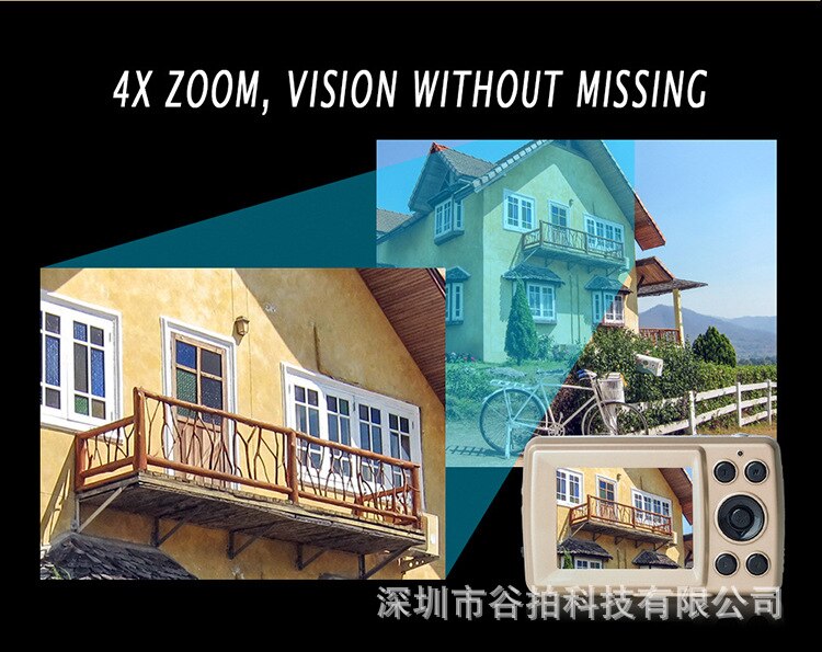 Digital Camera With 2.4 inch 4 X Digital Zoom Auto focus 16mp Resolution 5MP CMOS home camera 3XAAA Batteries